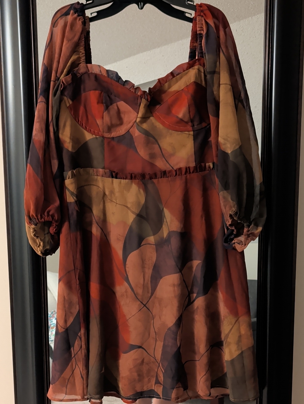 Hutch NWT 3/4 Sheer Sleeve Lined Dress Size 12